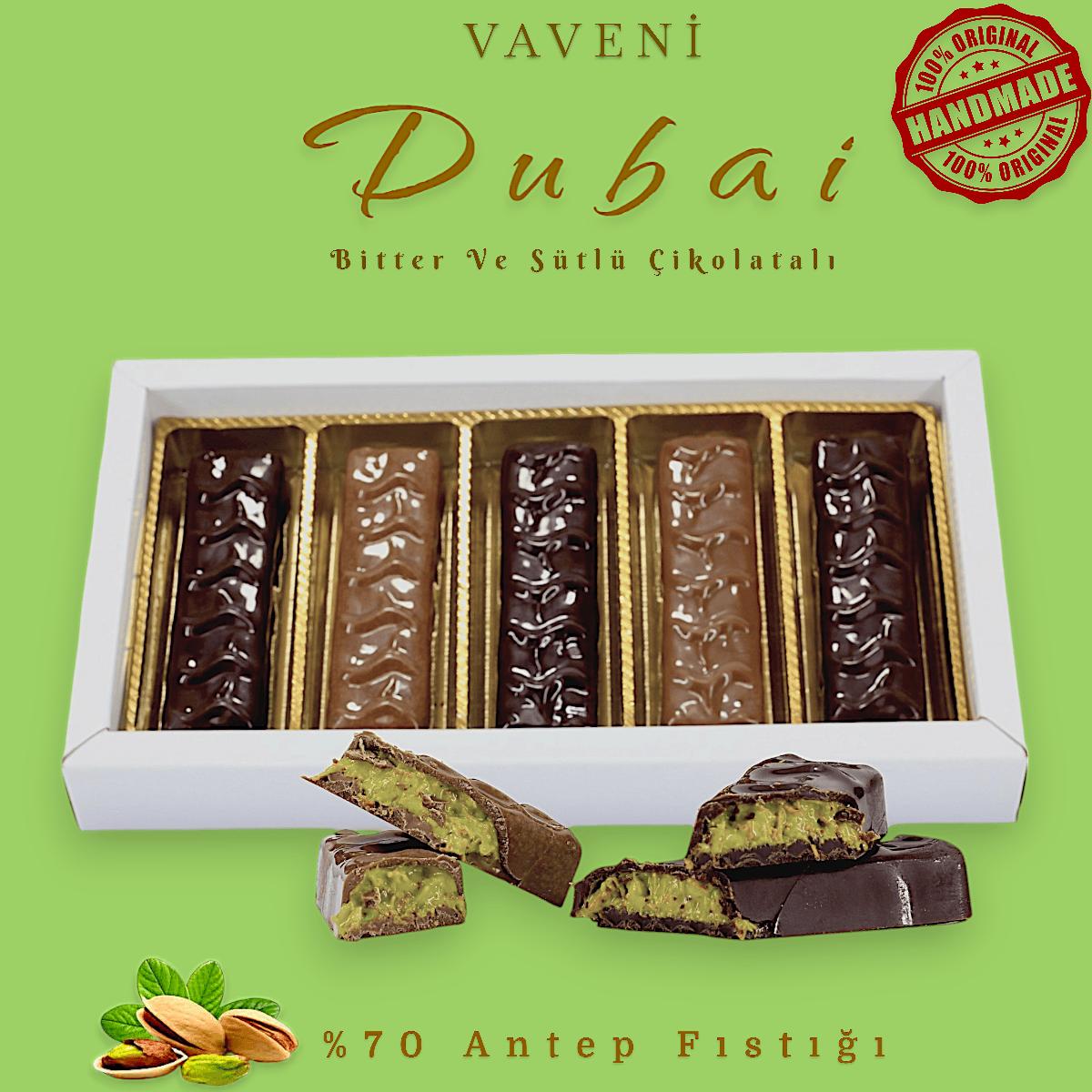 Bitter ve Sütlü  Dubai çikolatası